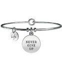 Bracciale Kidult in acciaio NEVER GIVE UP | TENACIA