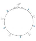 Cavigliera da donna Mabina in argento - 533368